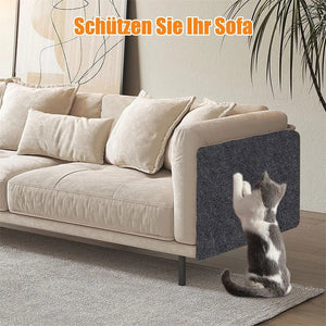 Trimmable self-adhesive scratch mat for cats to protect furniture