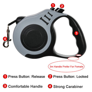 5m retractable nylon lead for dogs and cats
