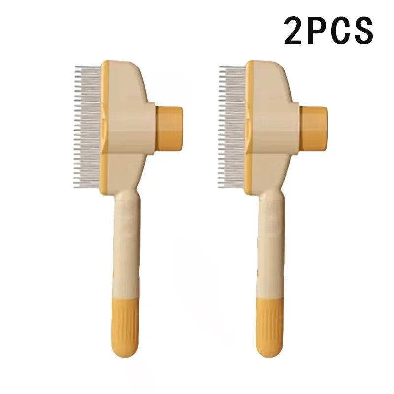 Stainless steel grooming comb for removing loose hair from dogs and cats