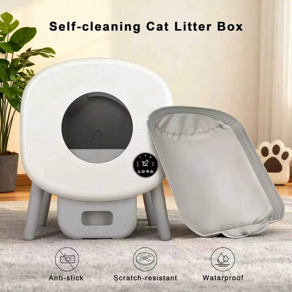 Removable washable liner mat for automatic cat litter boxes