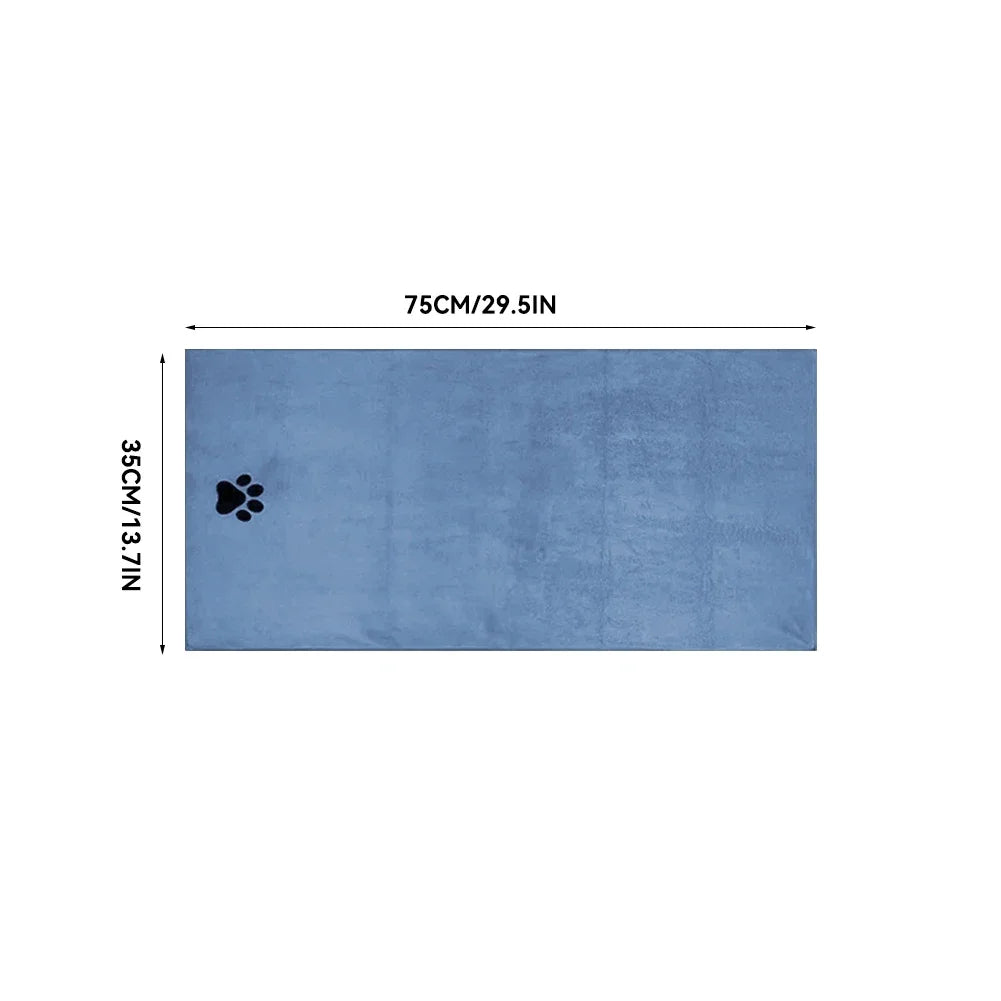 Embroidered microfibre bath towel for dogs and cats