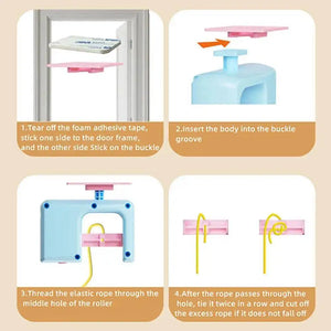 Automatic rechargeable hanging teaser toy for interactive cat play