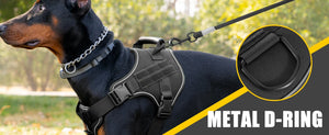 Reflective tactical-style training vest harness for dogs