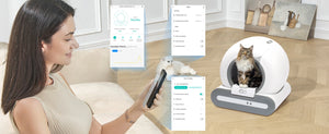 CleanPaws self-cleaning litter box — monitor your cat via the companion app