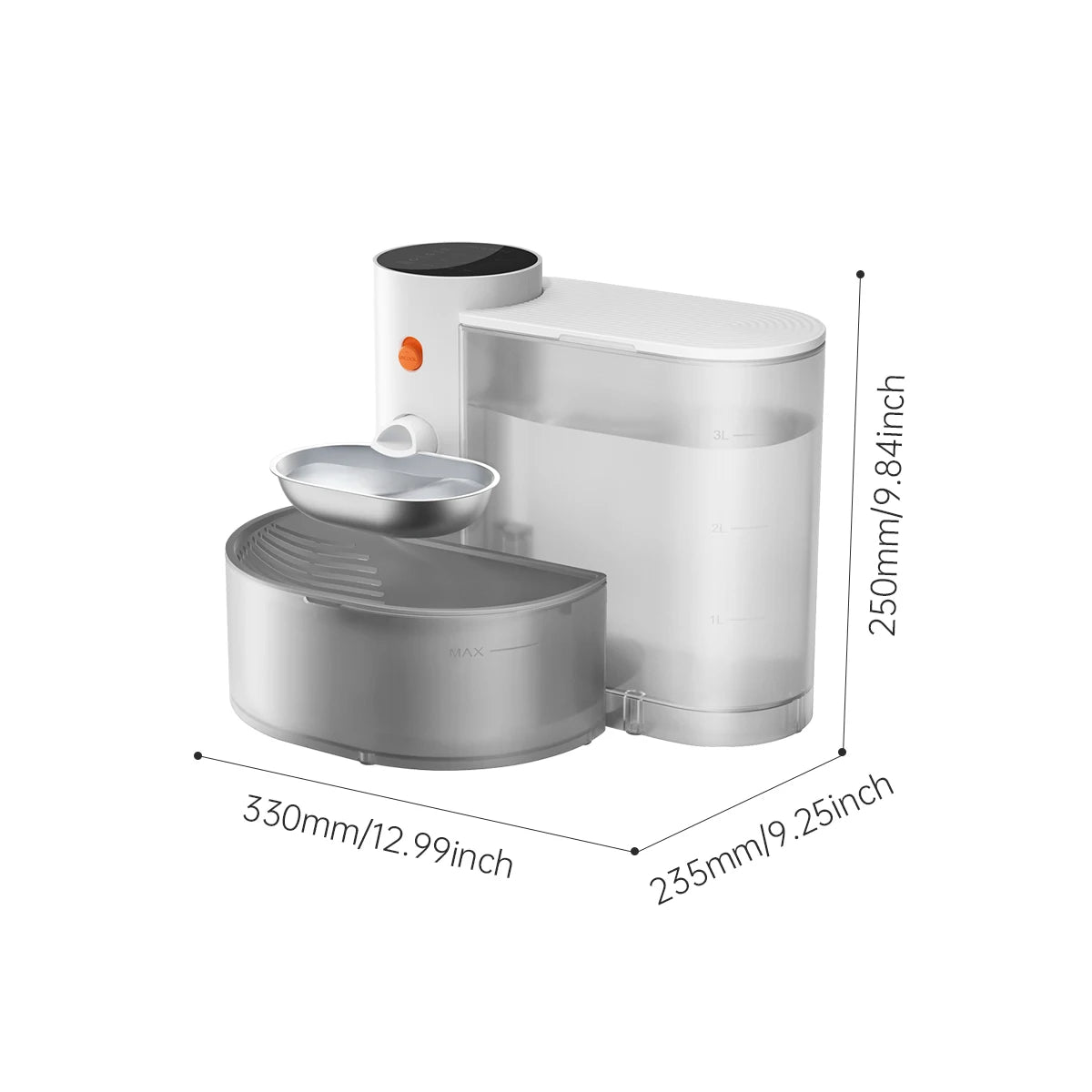 Automatic stainless steel water fountain dispenser for cats