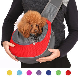 Mesh oxford sling carrier bag for small dogs
