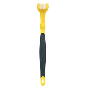 3-sided plastic toothbrush for dog and cat dental care