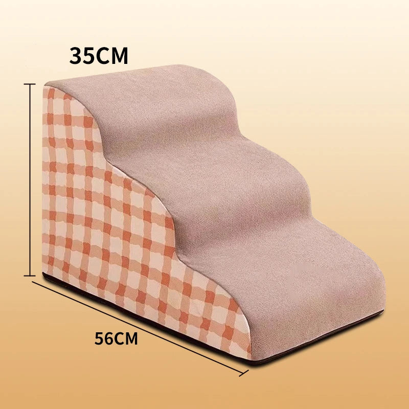 Foldable non-slip pet steps and ramp for dogs and cats