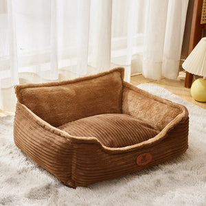 Washable corduroy pet sofa bed for small to medium dogs and cats