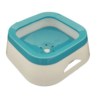 Anti-splash 1L plastic water bowl for dogs and cats