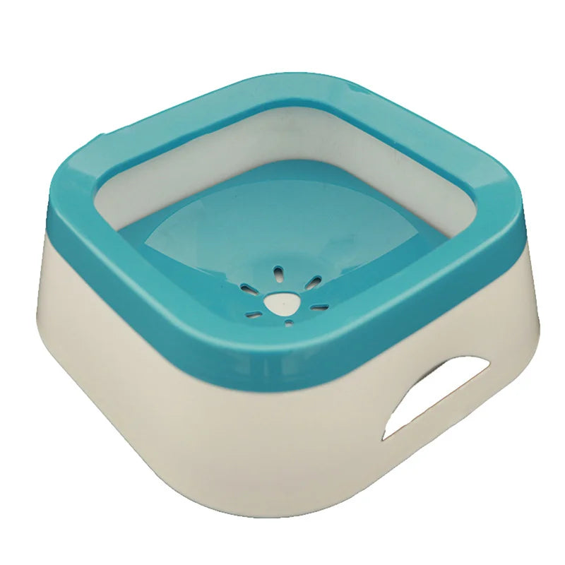 Anti-splash 1L plastic water bowl for dogs and cats