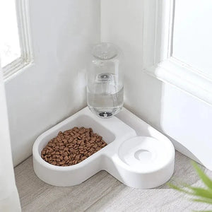 Multi-functional drinking and feeding bowl for dogs and cats