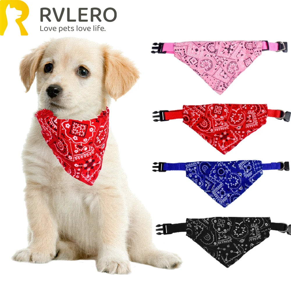 Adjustable triangle bandana scarf collar for dogs and cats
