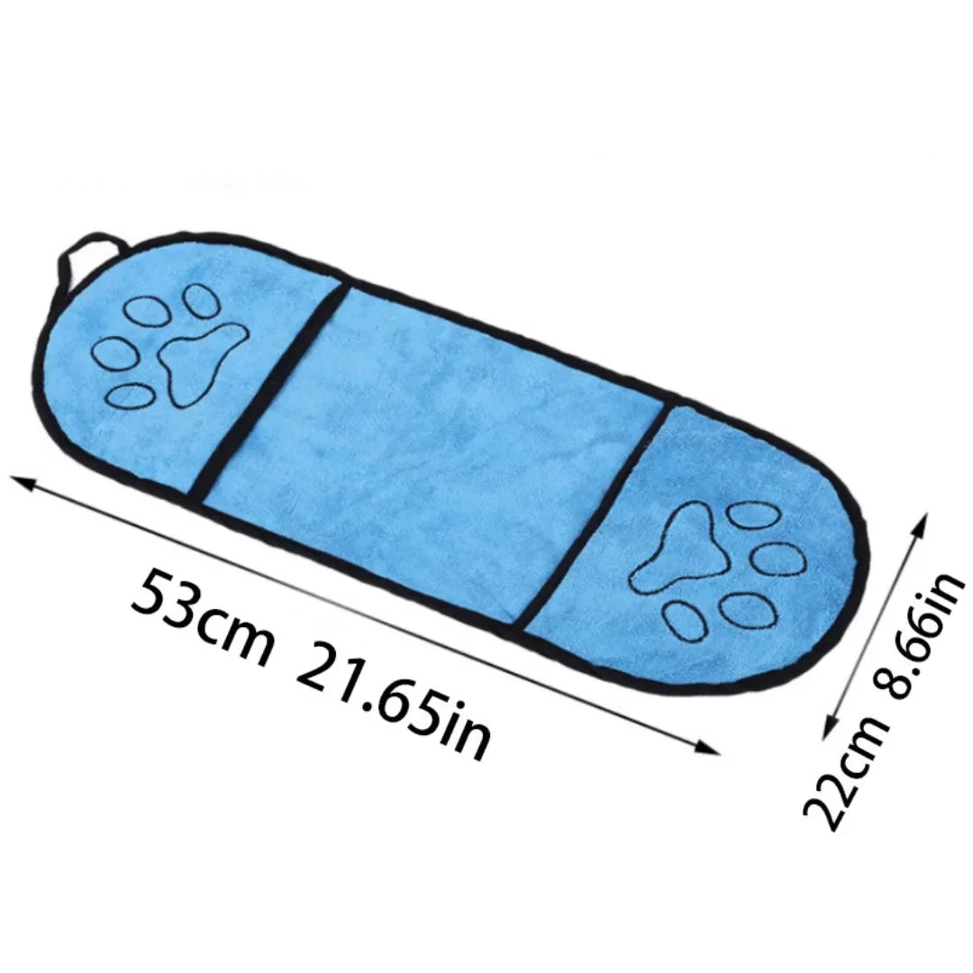 Quick-dry coral fleece bath towel for dogs and cats