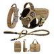 Adjustable training harness and leash set for medium to large dogs