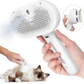 Rechargeable misting grooming comb for dogs and cats