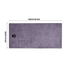 Embroidered microfibre bath towel for dogs and cats