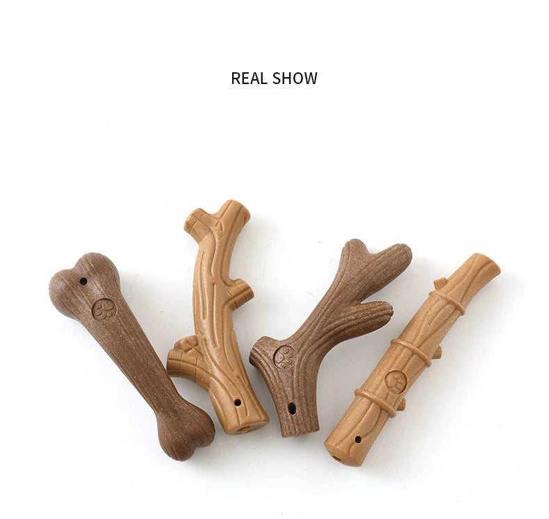 Bamboo dental chew toy for dogs to support teeth cleaning