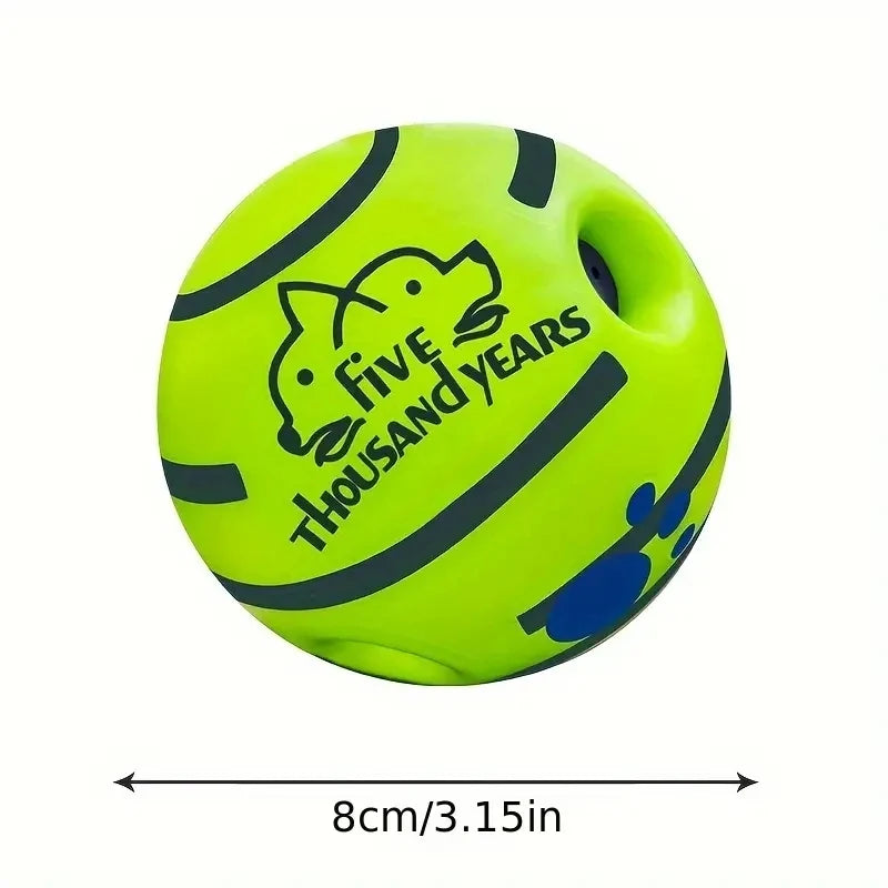 Interactive giggle ball toy for dog IQ training and play