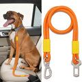 Reflective nylon car seatbelt restraint for dogs