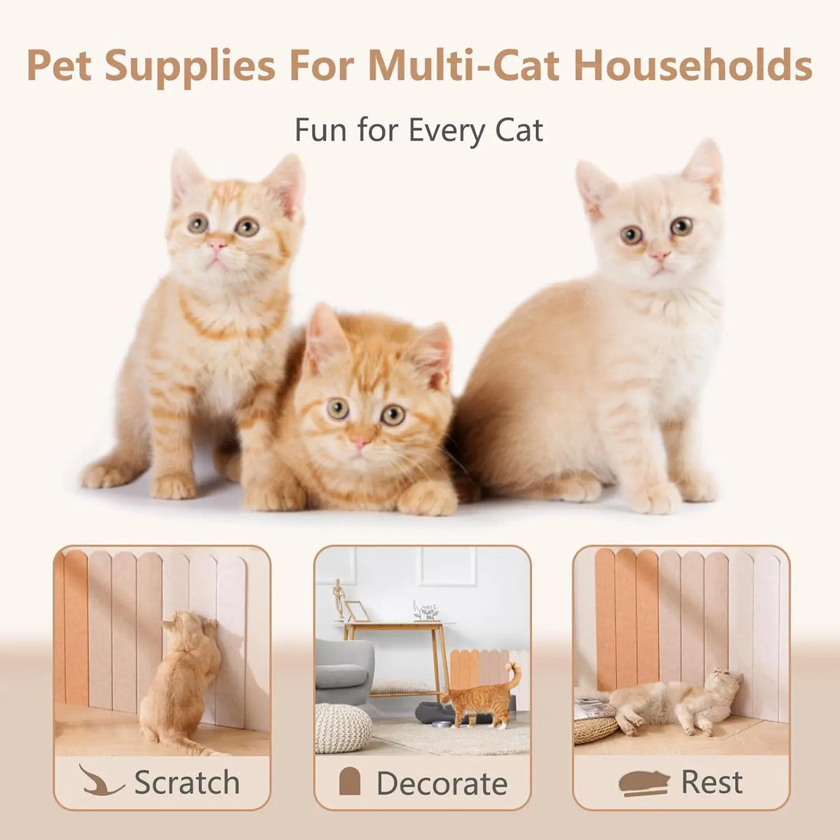 Self-adhesive scratch-resistant mat for cats to protect furniture