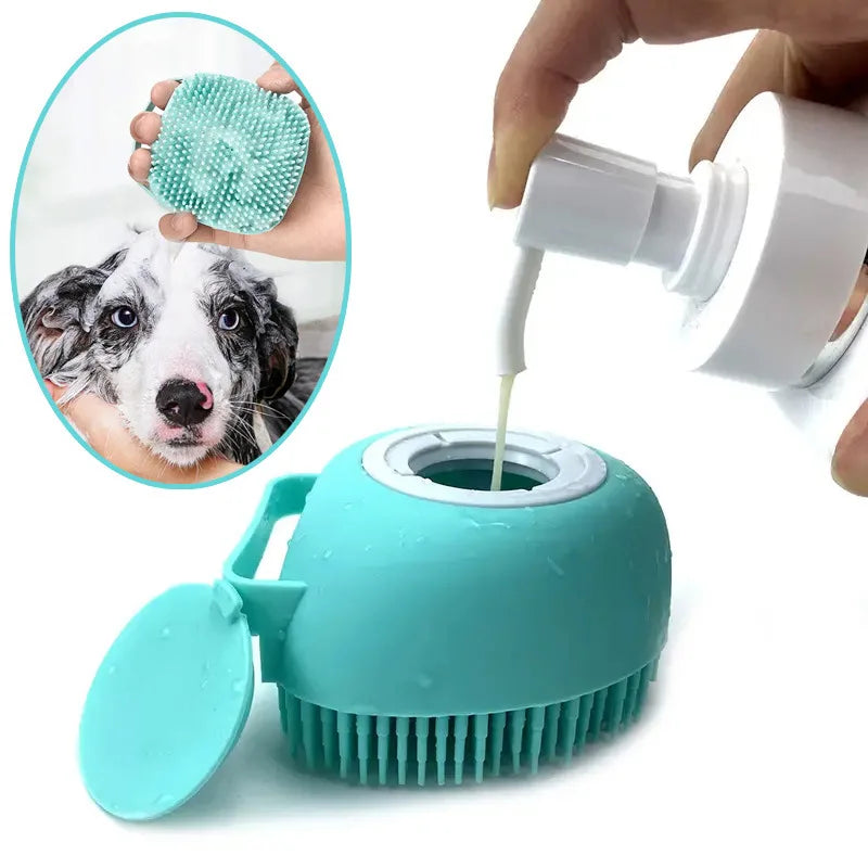 Silicone bath massage gloves for dogs and cats