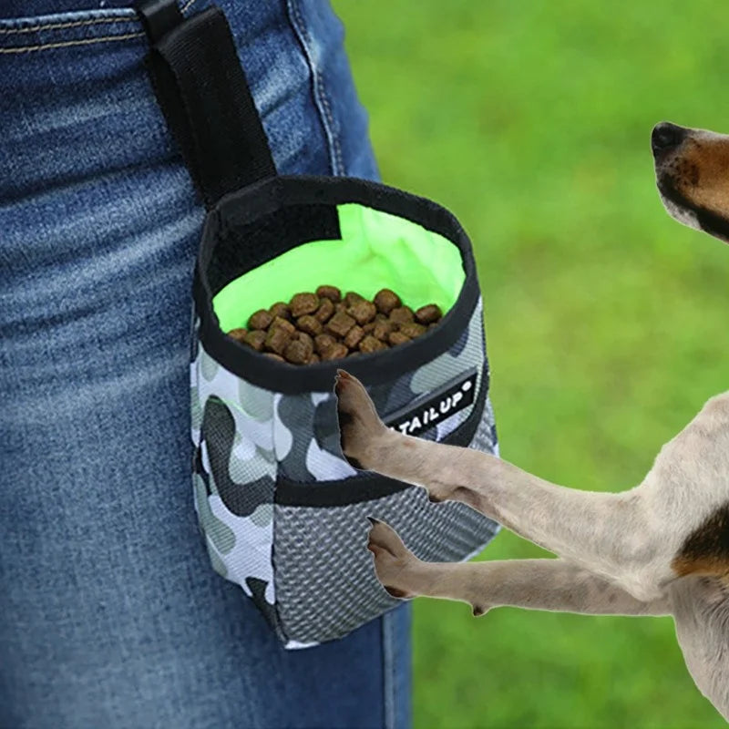 Portable training treat waist bag for dogs