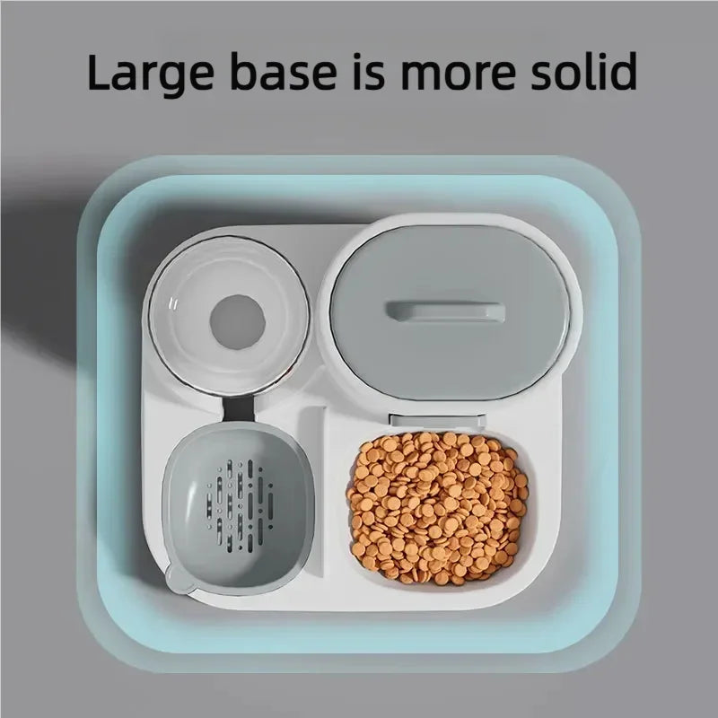 Gravity-fed spill-proof water dispenser for cats and dogs, no electricity needed