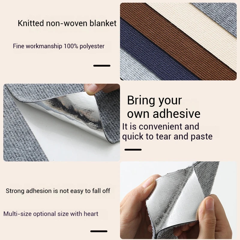 Trimmable self-adhesive scratch mat for cats to protect furniture