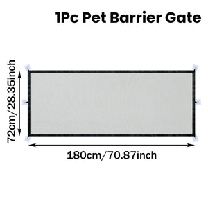 Foldable breathable mesh safety gate for dogs