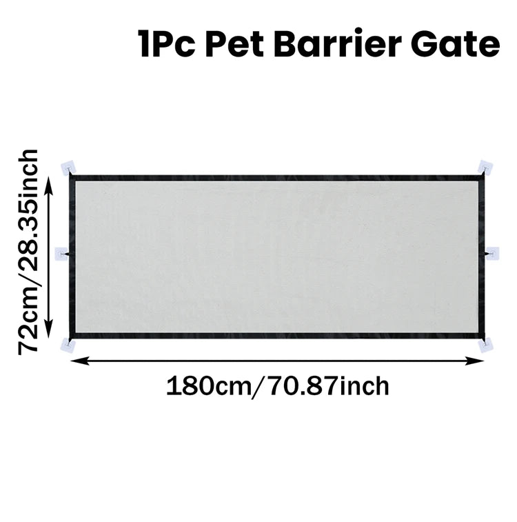 Foldable breathable mesh safety gate for dogs