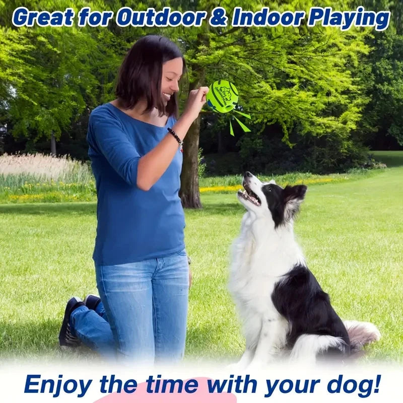 Interactive giggle ball toy for dog IQ training and play