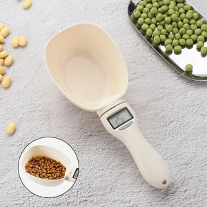 Digital food measuring scoop scale with LED display for pet food