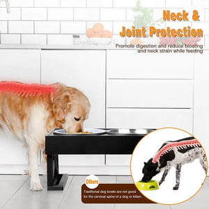 ElevatePet Double Bowls Stand - GoPoofy