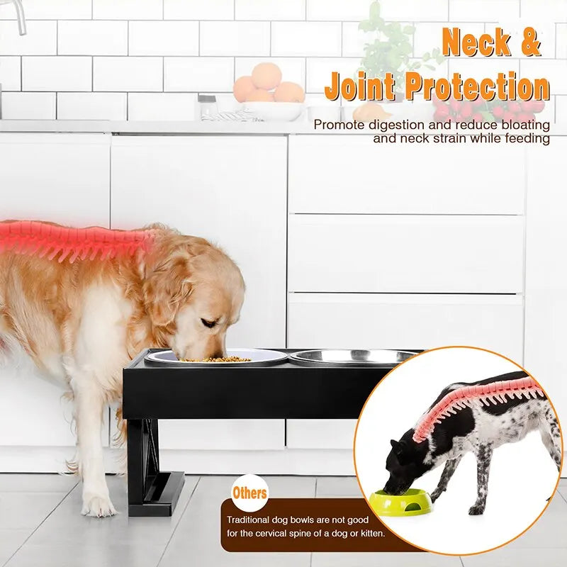ElevatePet Double Bowls Stand - GoPoofy
