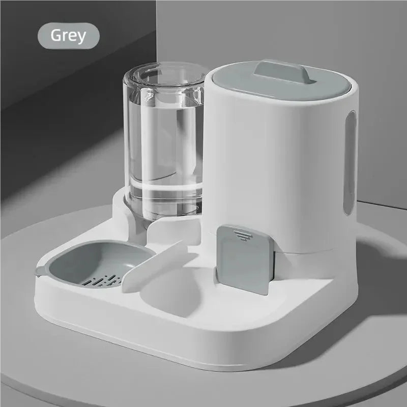 Gravity-fed spill-proof water dispenser for cats and dogs, no electricity needed