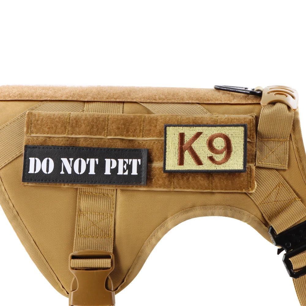 Hook-and-loop ID patches for tactical dog harnesses and vests