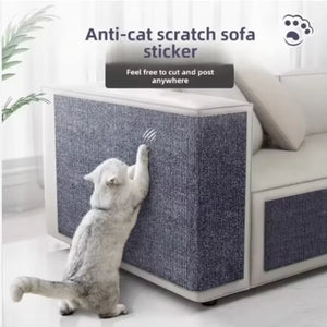 Compact self-adhesive scratch pad to protect furniture from cats
