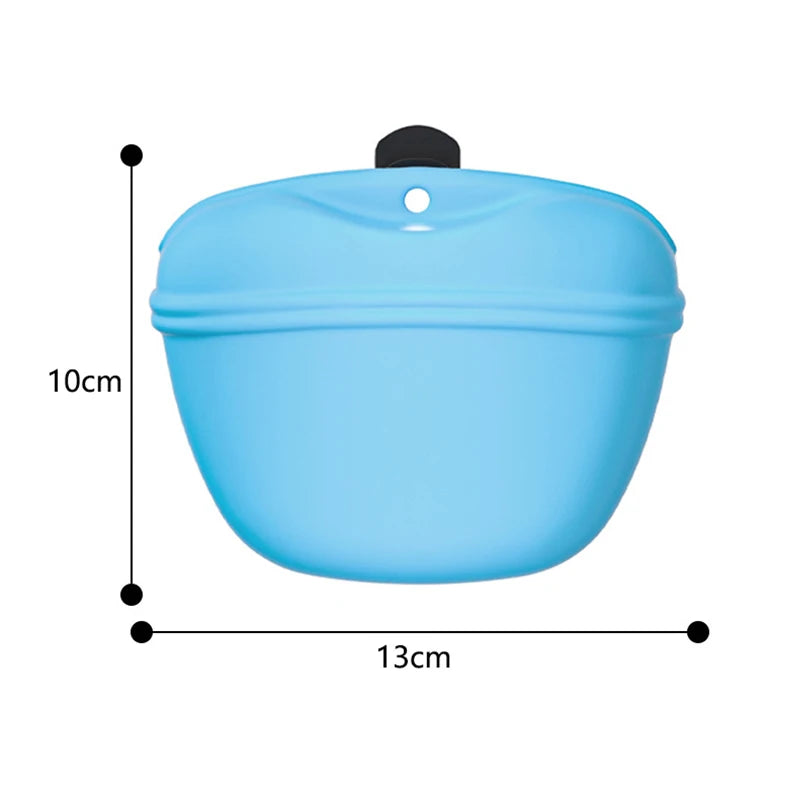 Silicone treat waist bag for outdoor dog training