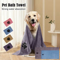 Embroidered microfibre bath towel for dogs and cats