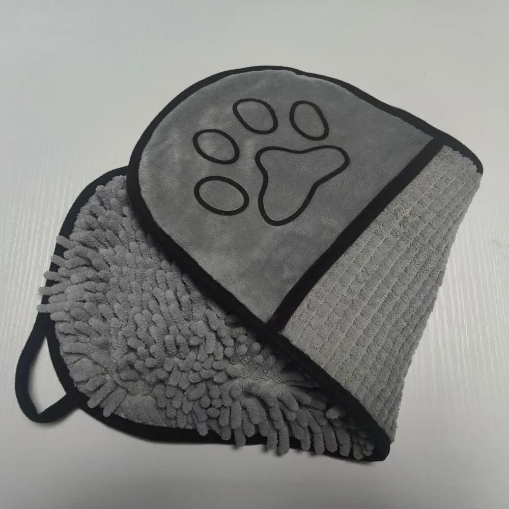 Quick-dry coral fleece bath towel for dogs and cats