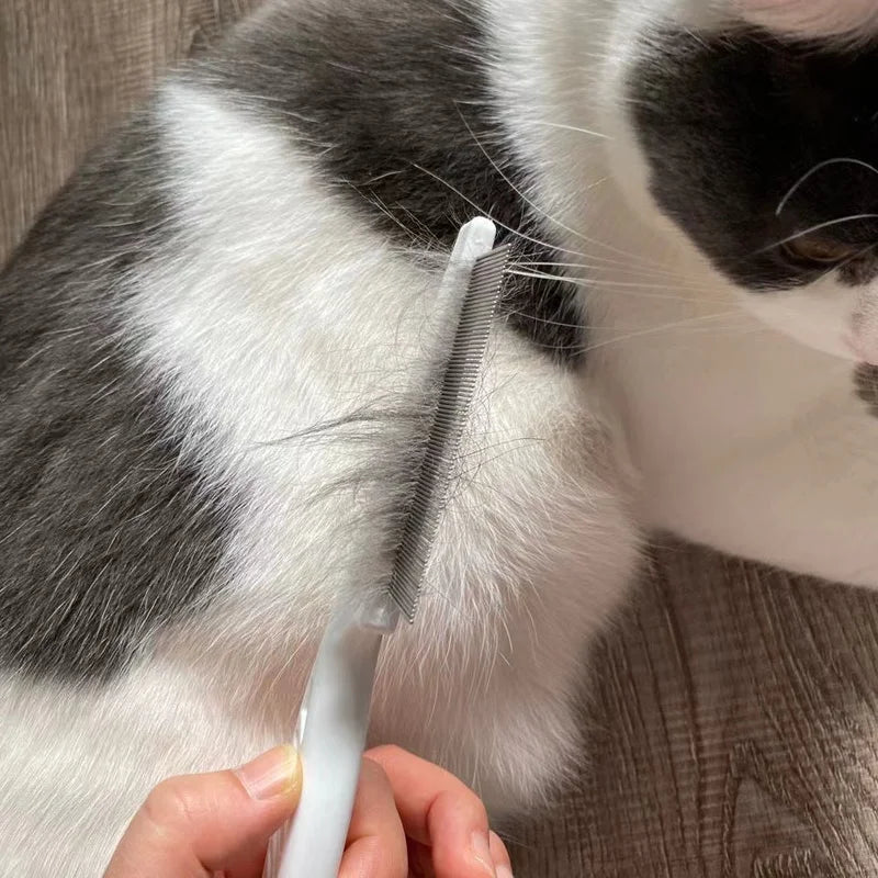Portable Pet Flea Comb & Grooming Brush - GoPoofy