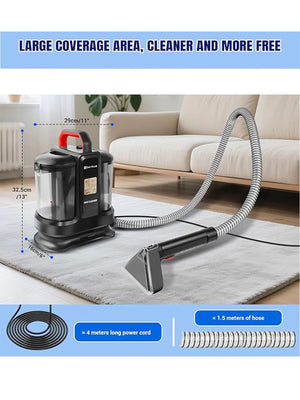 Portable spot and stain cleaning machine for pet messes and upholstery