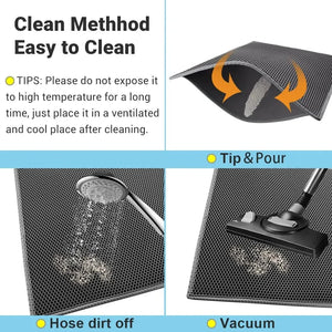 Double-layer waterproof litter trapping mat for cats