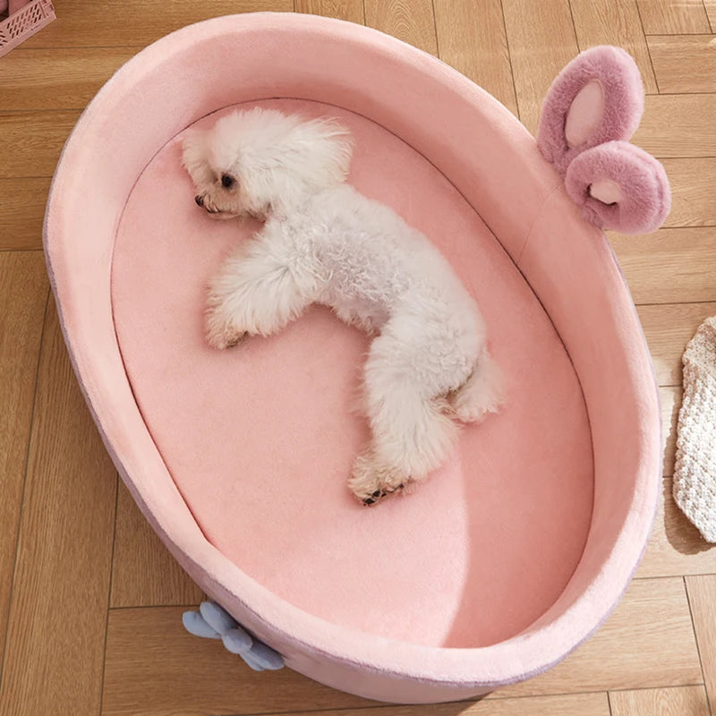 Detachable washable pet bed for dogs and cats, soft and warm for all seasons