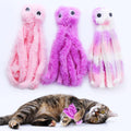 Bite-resistant plush octopus toy for cats