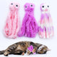 Bite-resistant plush octopus toy for cats