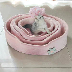 Detachable washable pet bed for dogs and cats, soft and warm for all seasons