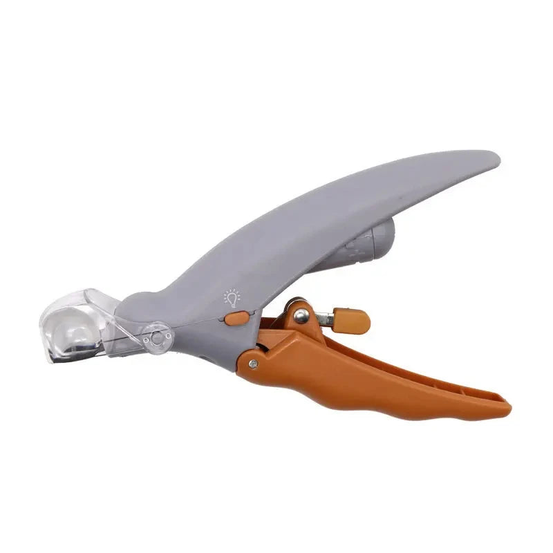 LED nail clippers for trimming dog and cat claws