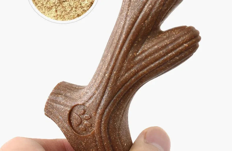 Bamboo dental chew toy for dogs to support teeth cleaning